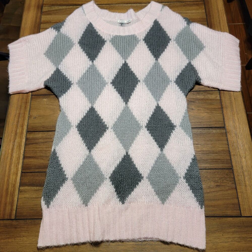 Cato Knit Long Sweater SS Pink and Grey - Size XL